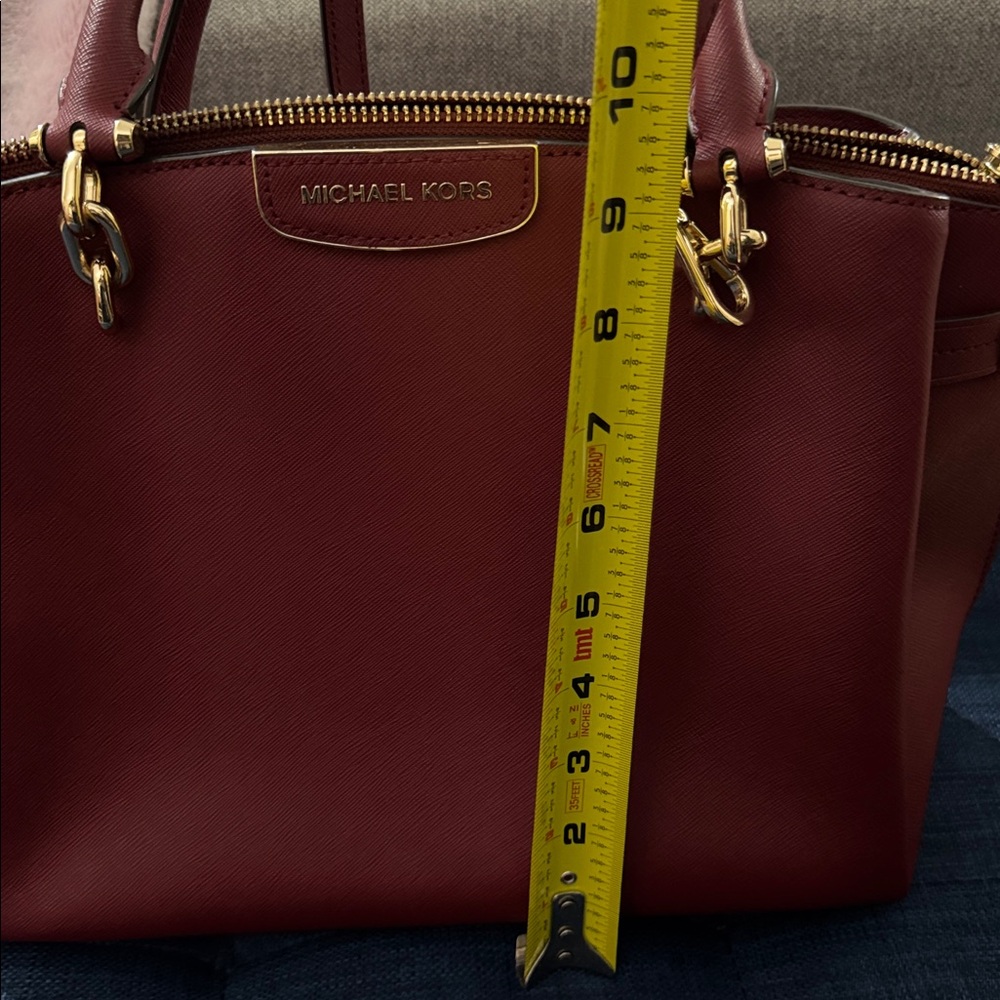 Michael Kors Burgundy Satchel - Picture 8 of 8